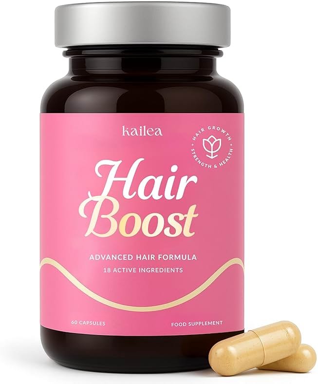 18-in-1 Hair Growth Supplement | Collagen, Hyaluronic Acid, Nettle, Silica, Biotin, Grape Seed Extract, Bamboo | Stronger, Thicker, Longer Hair – Supports Hair Volume, Shine, Scalp & Nail Health - Product Image