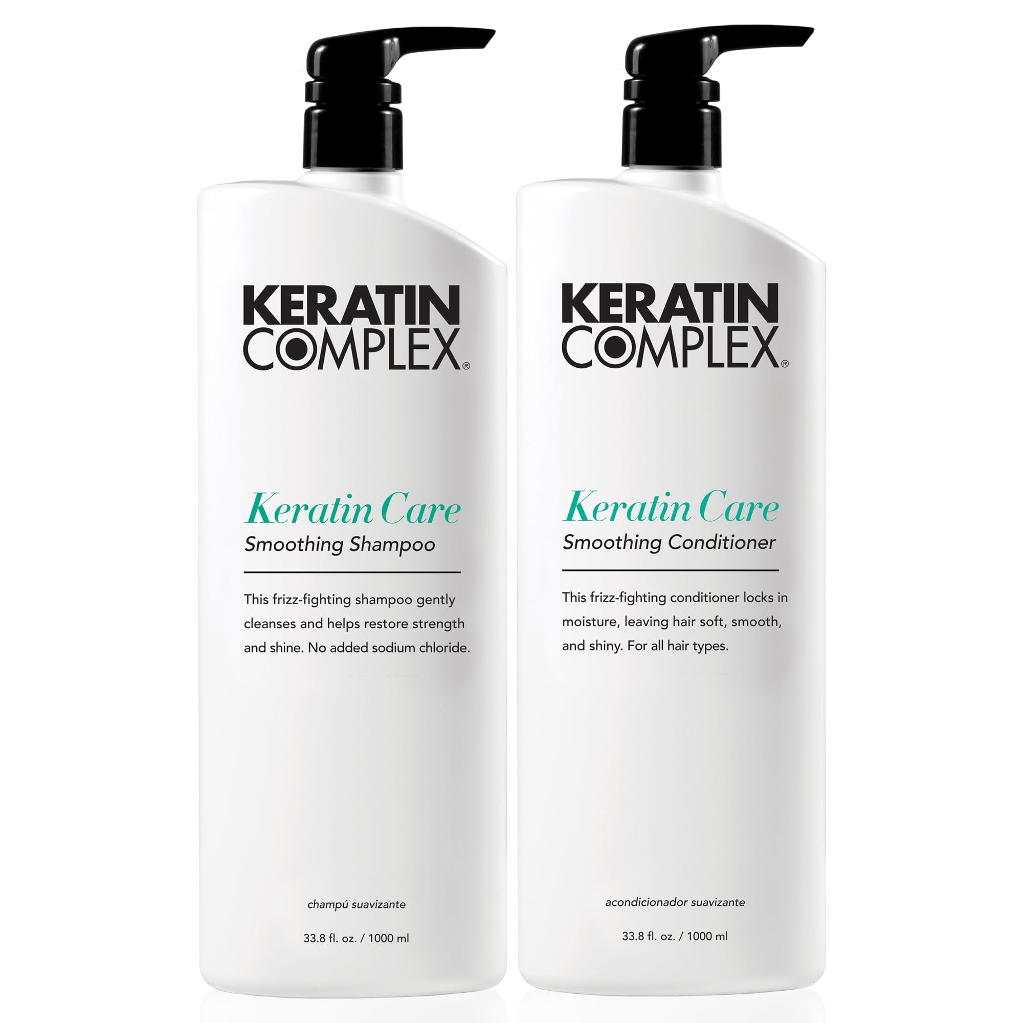 Keratin Complex - Keratin Care Smoothing Shampoo & Conditioner Duo - 33.8 fl oz Each - Product Image