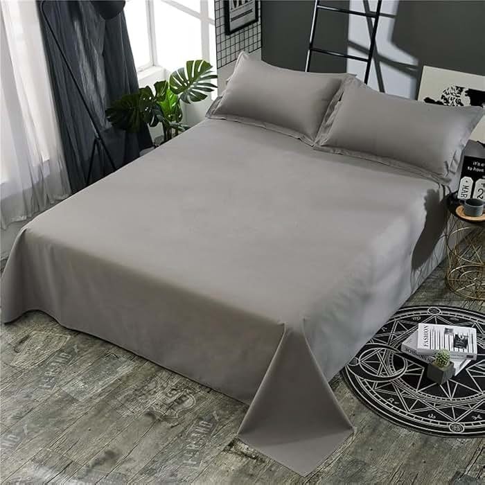 WenBags Lightweight Waterproof Flat Sheet 90 * 118 Inches California King Size-Mattress Protector for Bed & Couch, Pet Hair Resistant Cover Ideal for Dogs & Cats, Perfect for Hotels & Hospitals(Gray) - Product Image