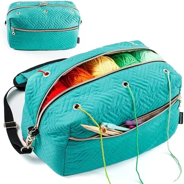 MYBAGZING Crochet Bag Organizer - Knitting & Crocheting Yarn Storage - Yarn Holder for Accessories, Gifts - Product Image