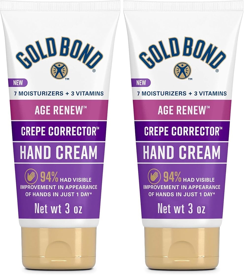 Gold Bond Age Renew Crepe Corrector Hand Cream, Replenishing & Smoothing Formula, 3 oz. (Pack of 2) - Product Image