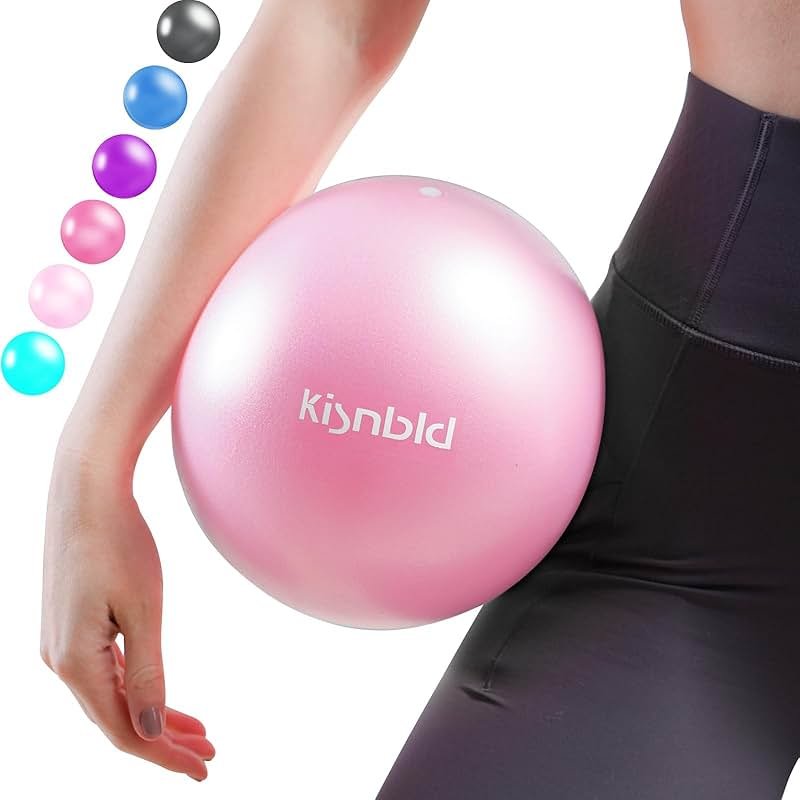 kisnbld Small Exercise Ball, 9 Inch Mini Pilates Ball, Anti Burst and Slip Resistant Mini Yoga Ball for Stability, Fitness, Physical Therapy, Stretching & Core Strength Workout at Home Gym & Office - Product Image
