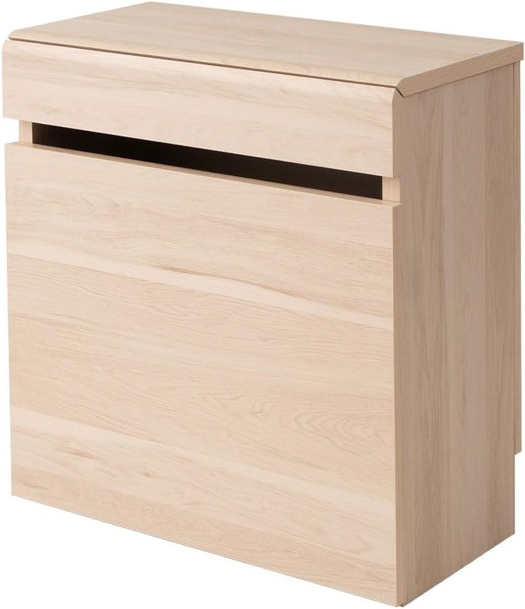 EMOOR Storage Chest Box with Drawer High-Type (Natural), Entryway Bench Hallway Footstool Living Room Bedroom - Product Image