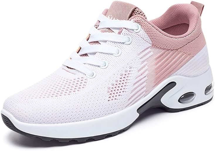 Padgene Womens Sneakers Air Cushion Running Shoes Lightweight Tennis Walking Shoes Mesh Breathable Gym Work Fashion Sneakers Athletic Comfortable Casual - Product Image