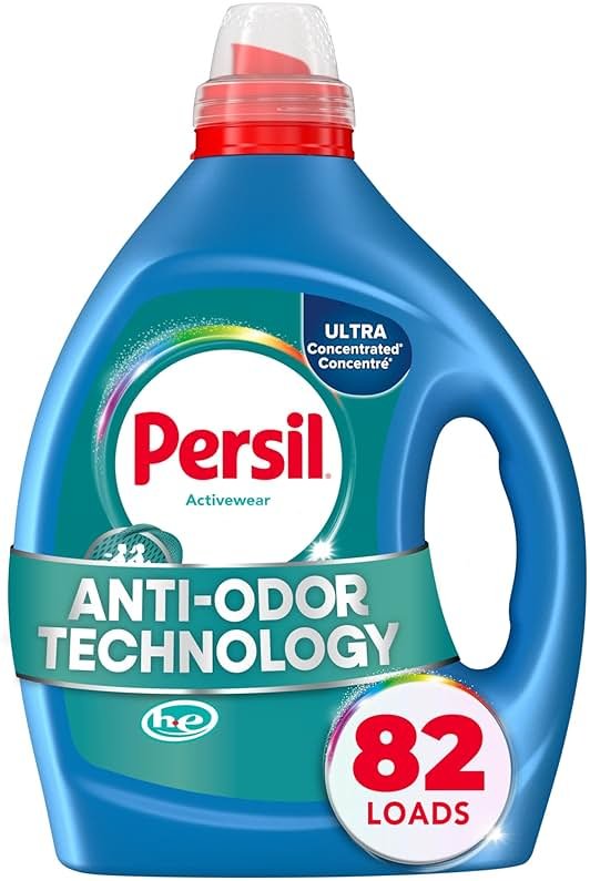 Persil Activewear Clean Laundry Detergent Liquid, 82.5 Fl Oz, 82 Loads, Ultra Concentrated Laundry Soap, Helps Fight Stains & Odor, HE Safe - Product Image