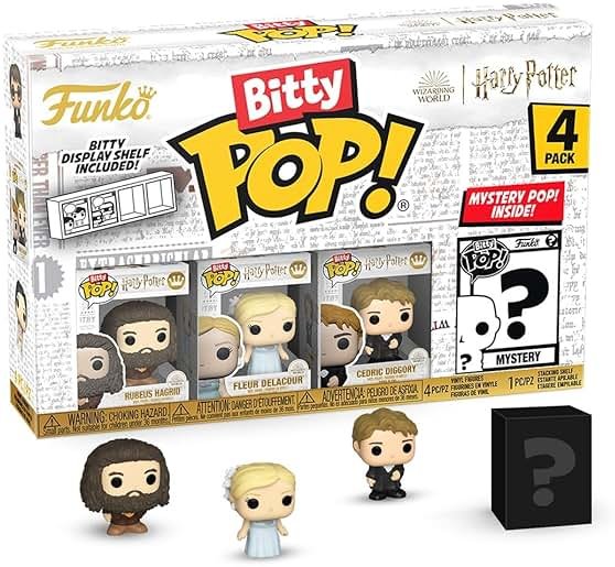 Funko Bitty POP HP GOF - Hagrid, 4-Pack and A Surprise Mystery Mini Figure - 0.9 Inch (2.2 Cm) - Harry Potter Collectable - Stackable Display Shelf Included - Gift Idea - Party Bags Stocking - Product Image