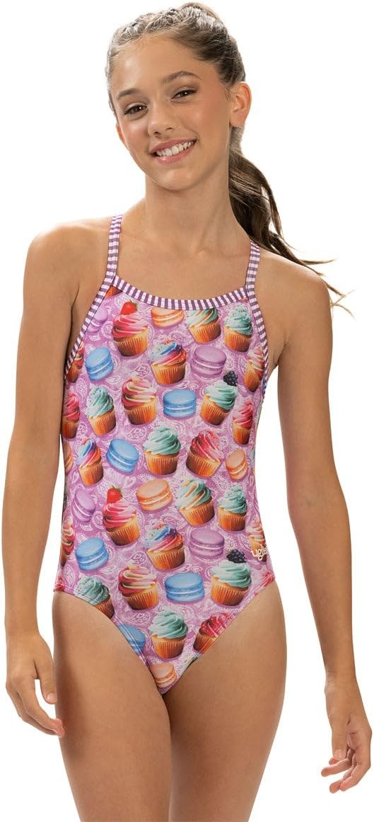 Dolfin Youth Uglies Girls' Bon Appetit Criss-Cross Back One Piece Swimsuit Bon Appetit 8 - Product Image