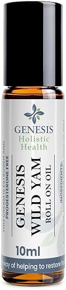 Genesis Wild Yam Root Roll On Oil for Women 10ml, Organic Wild Yam Oil with Chaste Tree & Red Clover, Vegan-Friendly & Unscented Botanical Roll-On, Fast-Absorbing, Made in USA - Product Image