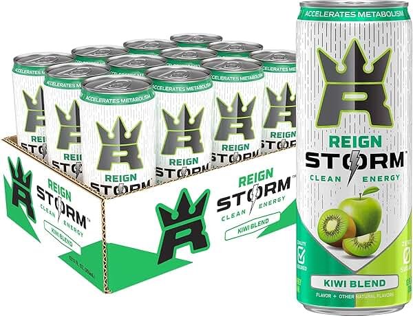 REIGN Storm, Kiwi Blend, Fitness & Wellness Energy Drink, 12 Fl Oz | Pack of 12 - Product Image