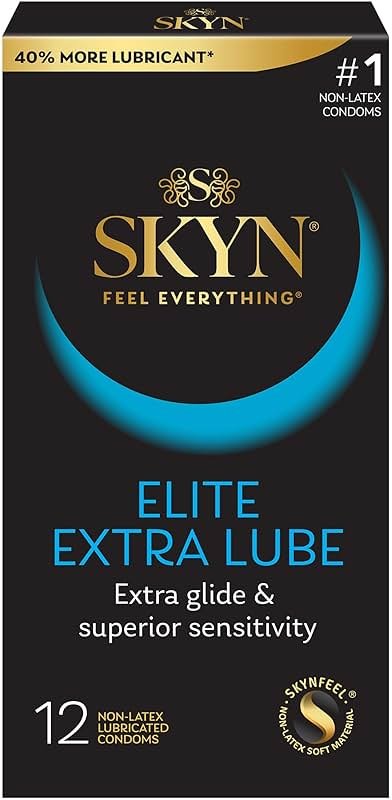 SKYN Elite Extra Lube Ultra-Thin Lubricated 12 Count and SKYN Non-Latex Lubricated Condoms 12 Count - Product Image