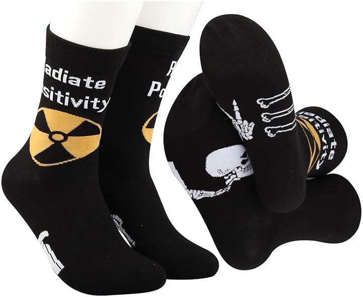 MBMSO Radiologist Gifts 2 Pairs Radiate Positivity Socks Radiology Tech Gifts Xray Tech Socks Rad Tech Technologist Gifts - Product Image