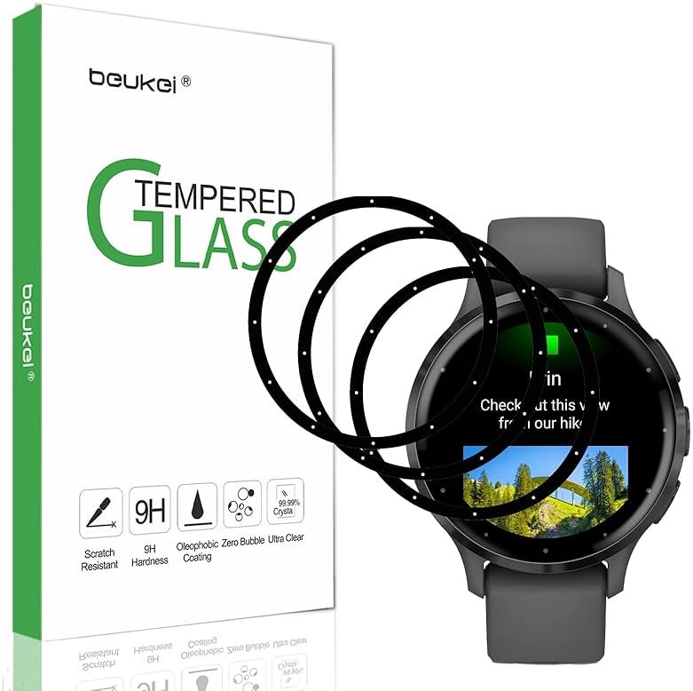 beukei ( 3 Pack Designed for Garmin Venu 3S Screen Protector, Anti Scratch, Bubble Free - Product Image