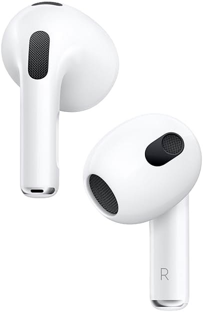 Apple AirPods (3rd Generation) Wireless Earbuds with MagSafe Charging Case. Spatial Audio, Sweat and Water Resistant, Up to 30 Hours of Battery Life. Bluetooth Headphones for iPhone - Product Image