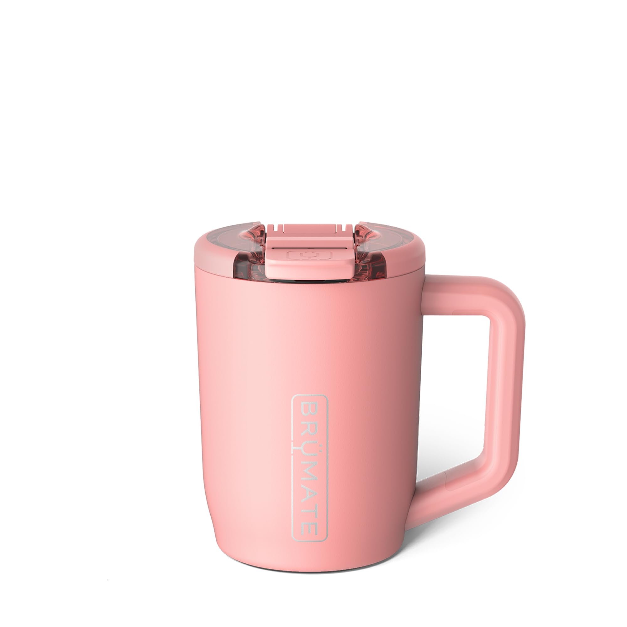 BrüMate Müv - 15oz 100% Leak Proof Insulated Coffee Mug with Handle & Lid - Stainless Steel Coffee Travel Mug - Double Walled Coffee Cup (Guava) - Product Image