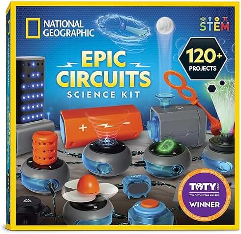National Geographic Circuit Maker Kit - Electronics Kit for Kids with 120 Electrical Projects, Electric Circuit STEM Toy, Electronic Projects, Electrical Kit for Kids, Electricity Set - Product Image