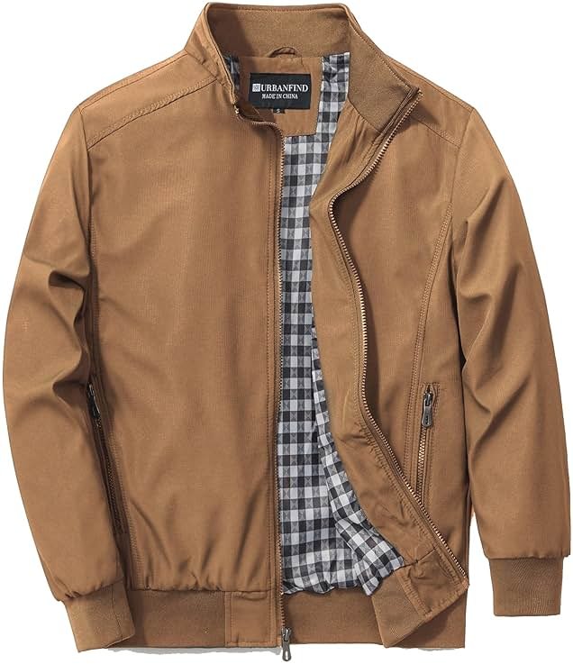 URBANFIND Men's Sports Shell Jacket Lightweight Windbreaker Outdoor Recreation Coat - Product Image