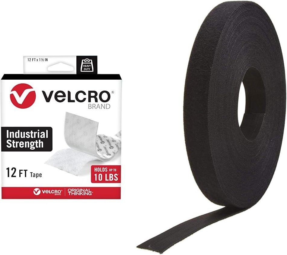 VELCRO Brand Heavy Duty 12 Foot Tape, 45 Foot Cut to Length Straps for Bundling and Organization - Product Image