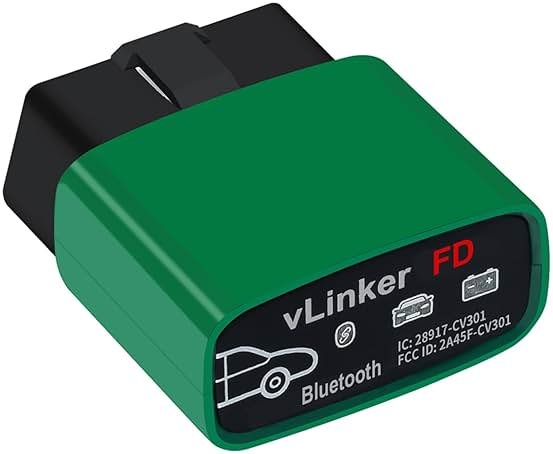 VGATE vLinker FD Bluetooth OBD2 Scanner Diagnostic Tool, Car Code Readers & Scan Tools for Android & Windows (Not iOS), Wireless OBD2 Adapter Auto All System Diagnostic to Check Engine Light - Product Image