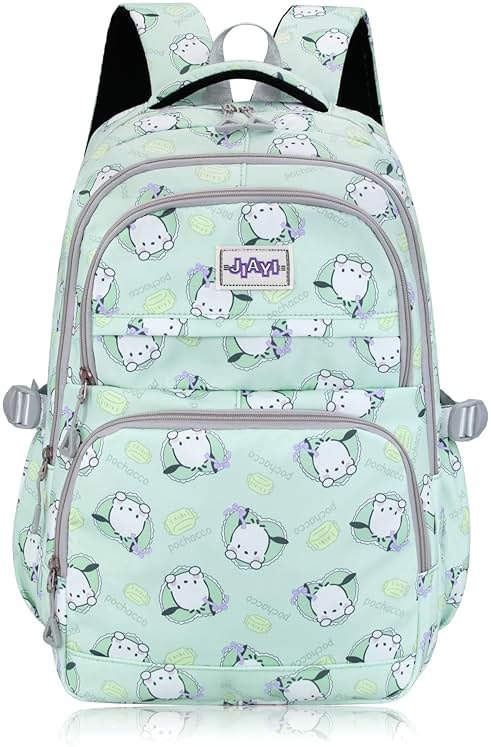 Roffatide Anime Pochacco All Over Print Large Capacity Casual Backpack Laptop Backpack Travel Hiking Rucksack Bike Backpack Blue - Product Image