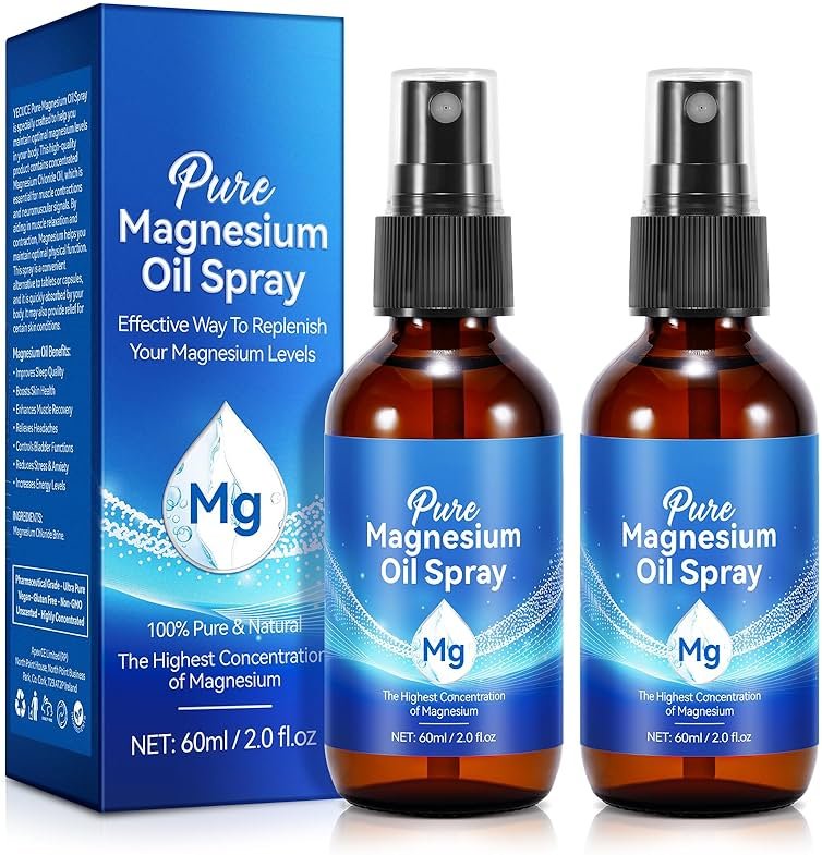 Pure Magnesium Oil Spray,Topical Spray-Made with Concentrated Pure Magnesium Chloride Oil 4 fl oz - Product Image