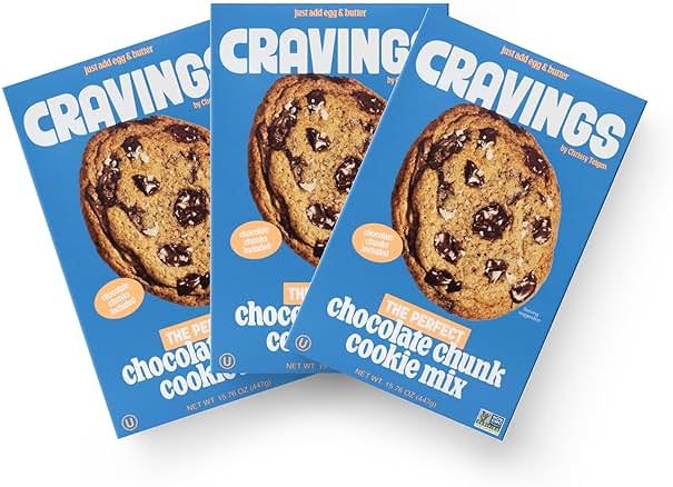 Cravings by Chrissy Teigen Chocolate Chip Cookie Mix – Makes 12 4-inch Cookies, Includes Chocolate Chunks, Easy Cookie Mix (Pack of 3) - Product Image