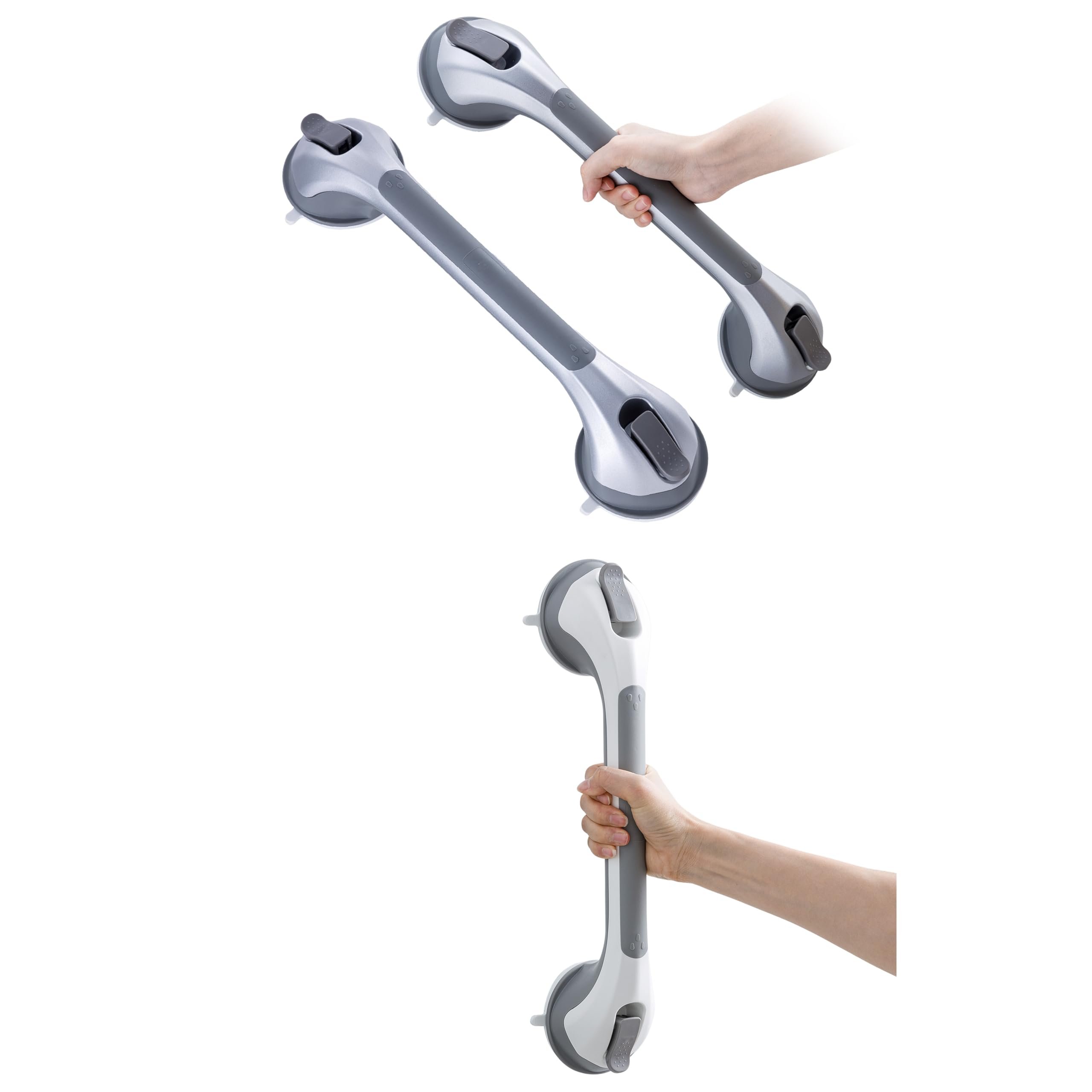 TAILI Shower Grab Bar 2 Pack Silver & 1 Pack Grey - Product Image