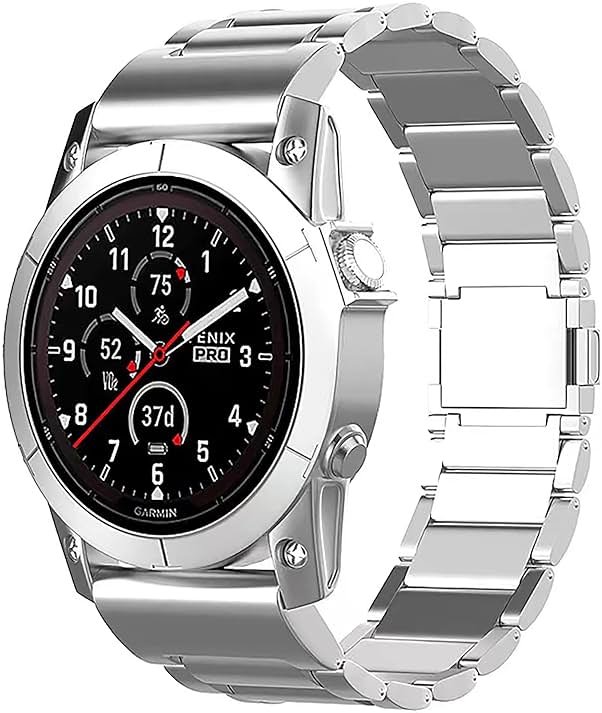 synsing Magnetic Titanium 22mm Band Compatible for Garmin Fenix 8 47mm/E 47mm/Fenix 7/6 Pro/5 Plus, 26mm Metal Quick Release Strap for Fenix 8 51mm/Enduro 3 51mm/Fenix 7X Pro Sapphire Solor/6X Pro - Product Image