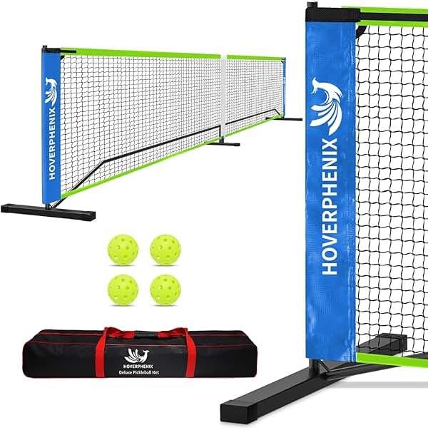 Portable Pickleball Net - 22FT Regualtion Size Pickle Ball Net，Weather Resistant Steady Steel Frame and Carry Bag for Indoor, Outdoor, Driveway, Backyard - Product Image