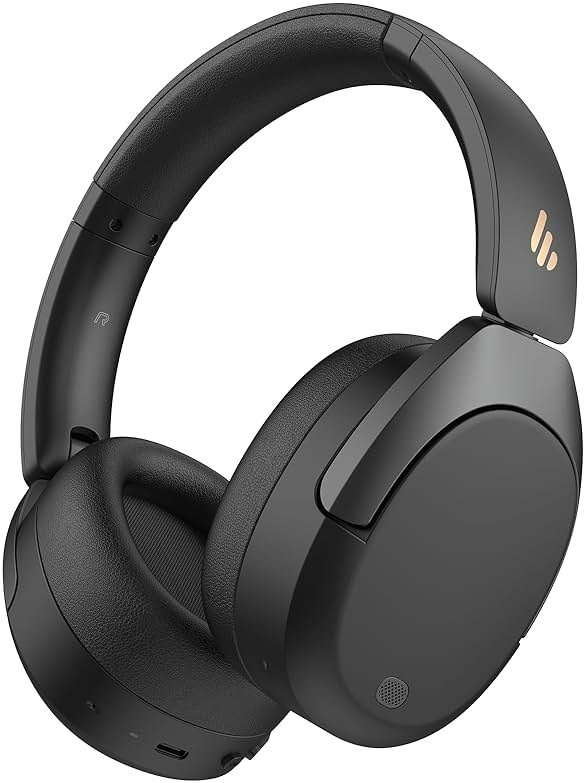 Edifier W830NB Wireless Over Ear Headphones with -45dB Active Noise Cancelling, 94H Playtime, LDAC Hi-Res Sound, Spatial Audio, Fast Charging, Multipoint Connection, Bluetooth V5.4 - Black - Product Image