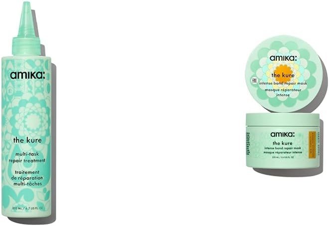 Amika 6.7Fl oz multi-task repair treatment + 250ml intense bond repair mask - Product Image