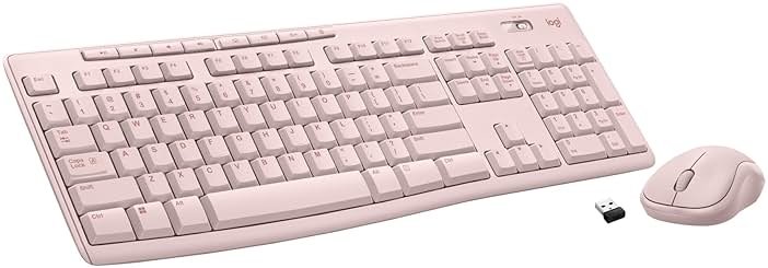 Logitech MK270 Wireless Keyboard and Mouse Combo for Windows, 2.4 GHz Wireless, Compact Mouse, 8 Multimedia and Shortcut Keys, 2-Year Battery Life, for PC, Laptop - Rose - Product Image