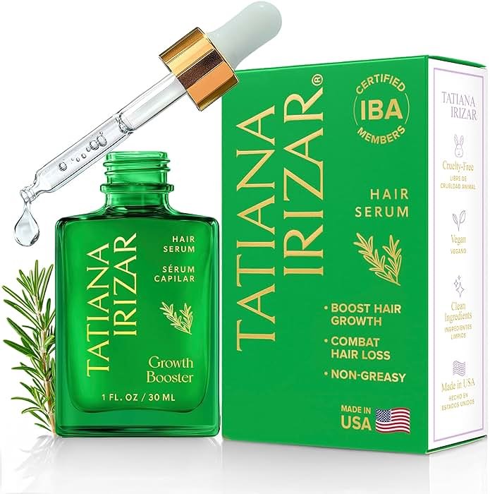Caffeine Hair Growth Serum Women Made in USA - Scalp Serum Hair Growth Non-Greasy Biotin Rosemary, Amla & Caffeine - 1 Fl.Oz Natural Residue-Free - Gotero Anticaida y Crecimiento - Regrowth Treatment - Product Image