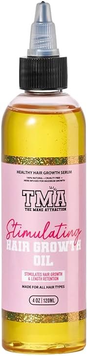 The Mane Attraction Hair Oil for All Hair Types, Infused with Rosemary Oil, Castor Oil & Black Seed Oil - Stimulating Hair Growth, Seals in Moisture, Soothes Irritated Scalp - 4 Fl Oz - Product Image