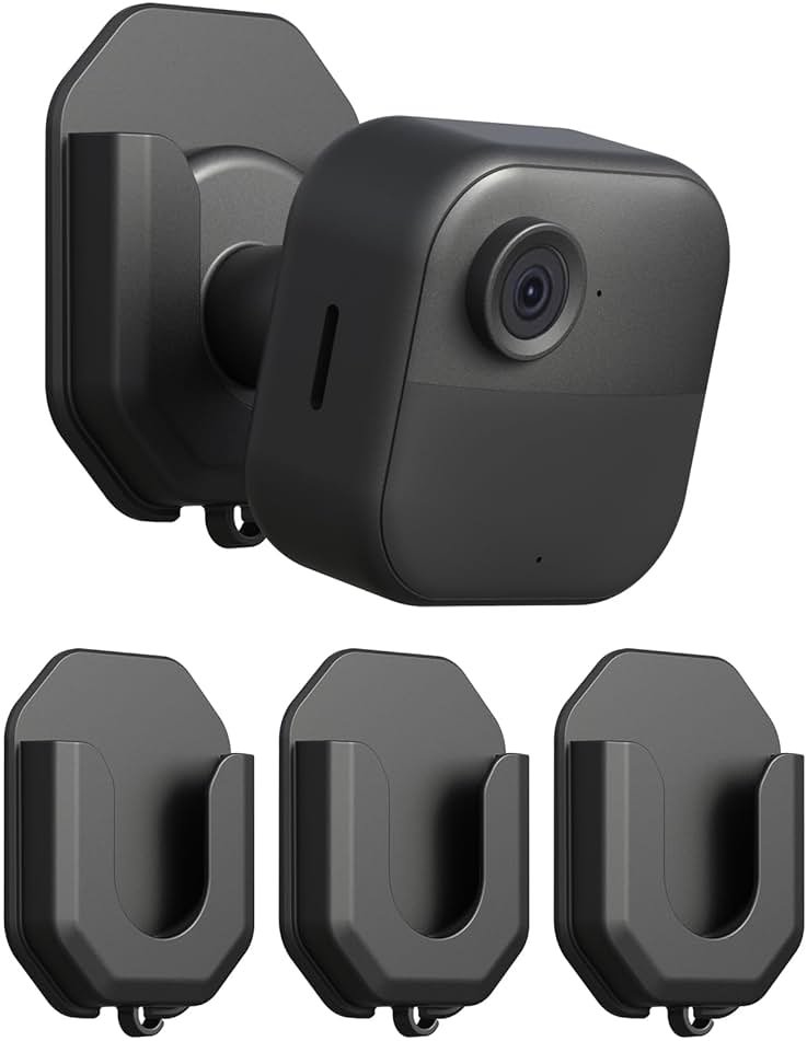 3 Pack Blink Camera No Drill No Screws Wall Mount Bracket for Blink Outdoor 4/Outdoor 2K+/Mini /Mini 2K+ /Indoor Camera, HBV Adhesive Mount - Product Image