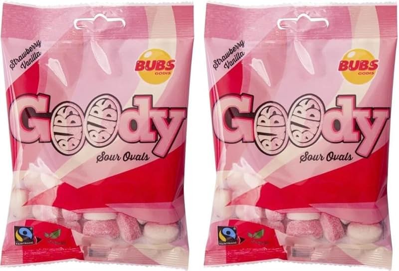 Bubs Goody Candy Ovals Godis Pack (2 pack - Strawberry/Vanilla) - Product Image