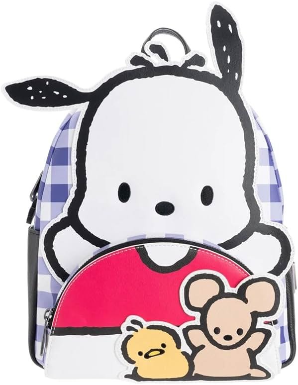 Loungefly SANRIO Pochacco Cosplay Plaid Mini-Backpack - Entertainment Earth Exclusive - Product Image