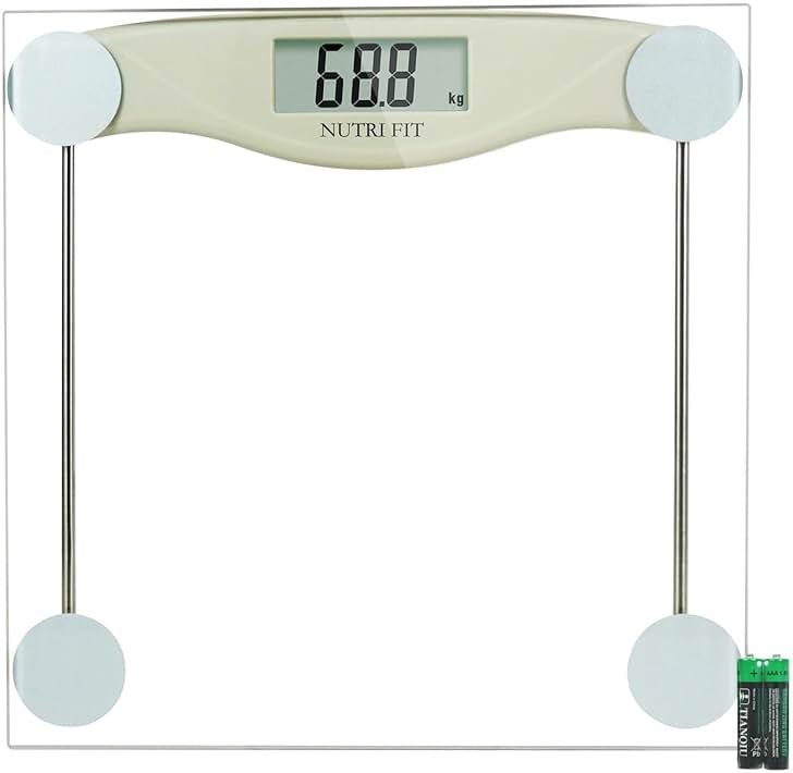 Bathroom Scale for Body Weight, NUTRI FIT Digital Weighing Scale Accurate Electric Weight Loss Watcher Scale, 330 lb Capacity, Step on Technology with AAA Batteries, Birthday Gifts - Product Image
