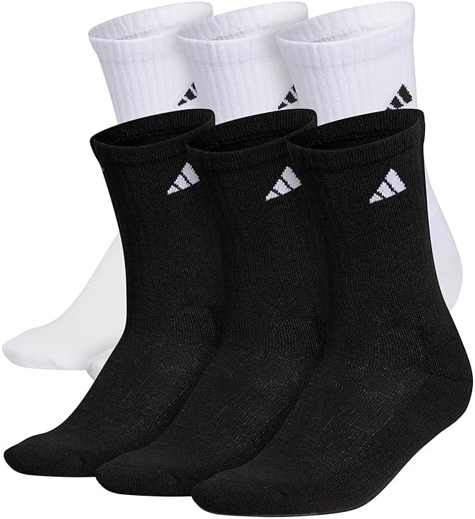 adidas Men's Athletic Cushioned Crew Socks (6 Pairs) Durable & Comfortable - Product Image