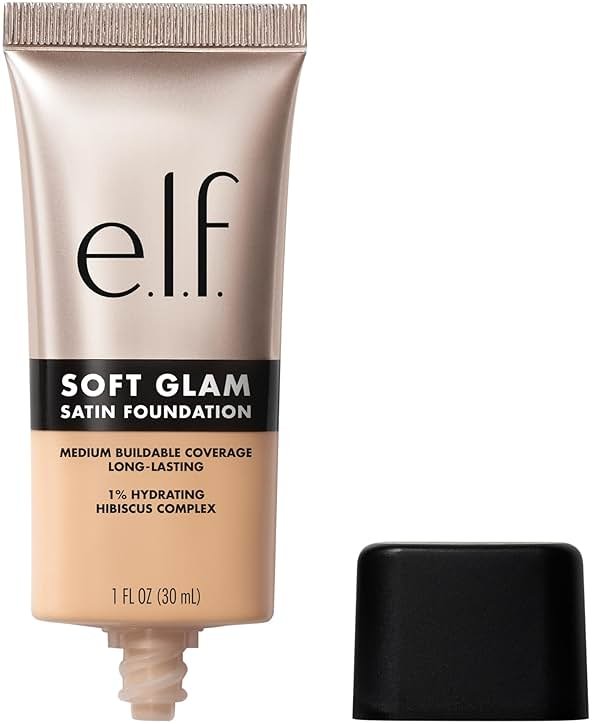 e.l.f. Soft Glam Foundation, Medium Coverage, Long-Lasting & Buildable Foundation For A Smooth, Satin Finish, Vegan & Cruelty-Free, 21 Light Neutral - Product Image