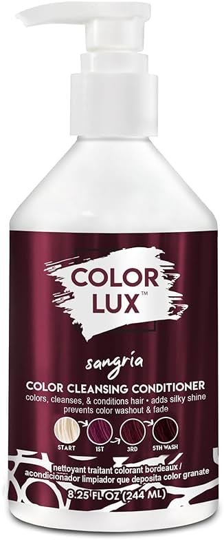 Color Lux Color Cleansing Conditioner, Sangria, 3-in-1 Buildable Color Depositing Formula, Vegan, Sulfate-Free, Paraben-Free, 8.25 oz - Product Image