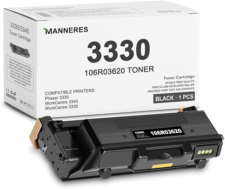 Phaser 3330 Toner Cartridge (1-Pack, Black): 106R03620 Toner Cartridge Replacement for Xerox Phaser 3330/WorkCentre 3345/3335 Printer - Product Image