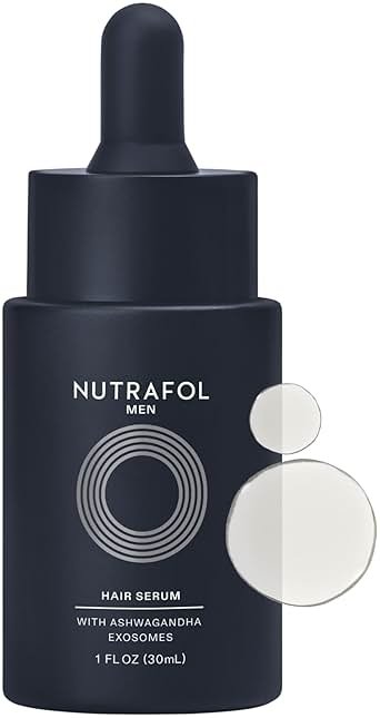 Nutrafol Men's Hair Serum, Clinically Tested to Support Visibly Thicker Hair and Scalp Coverage, Lightweight and Non-Greasy, for Daily Use - 30mL, 1 Bottle - Product Image