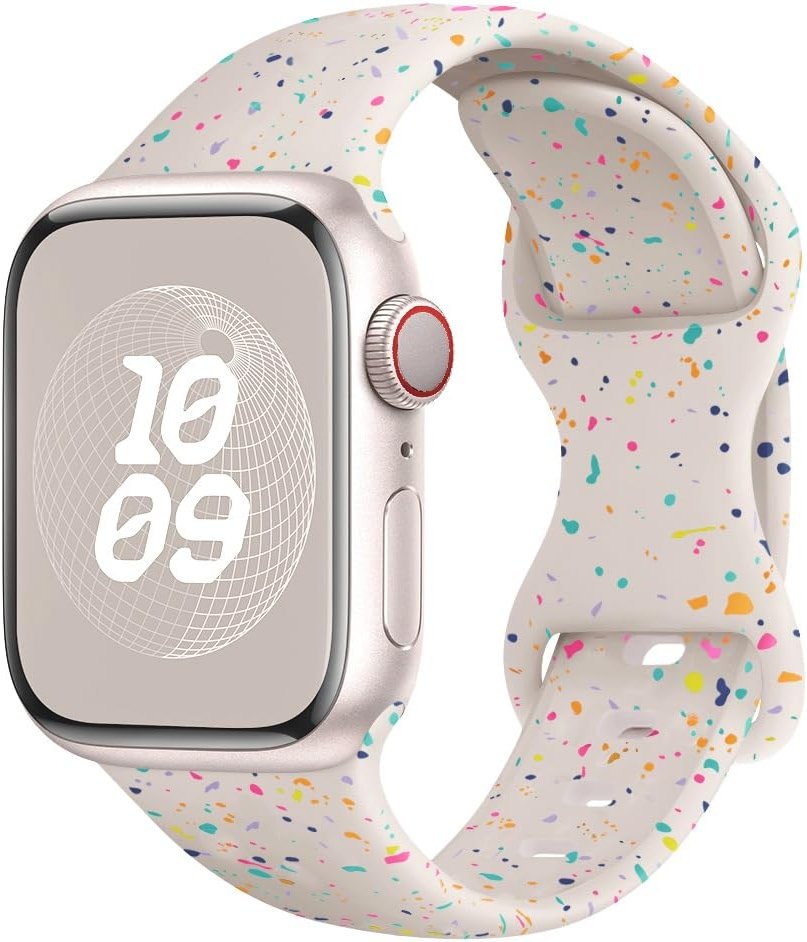 Sport Bands for Apple Watch Band 40mm 41mm 38mm 44mm 45mm 46mm 42mm iWatch Bands for Women Kids Men,Cute Recycled Plastic Silicone Strap for Apple Watch Series 11 10 9 8 7 6 5 4 3 SE 3/2nd Ultra 49mm - Product Image