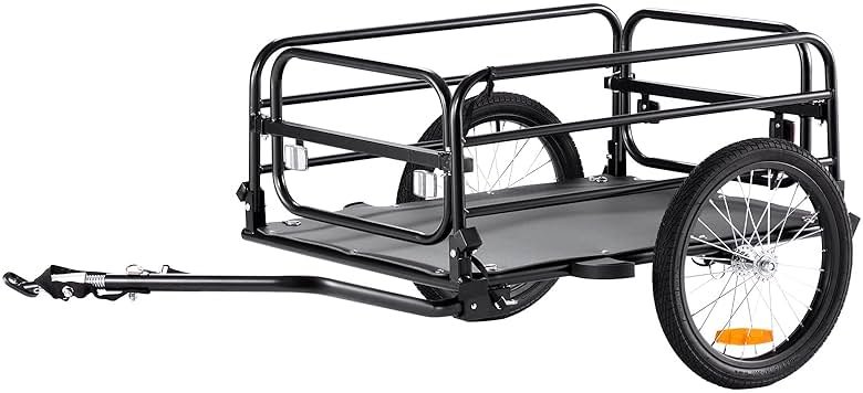 VEVOR Bike Cargo Trailer, 88/100/160 lbs Load Capacity, Heavy-Duty Bicycle Wagon Cart, Foldable Compact Storage with Universal Hitch - Product Image