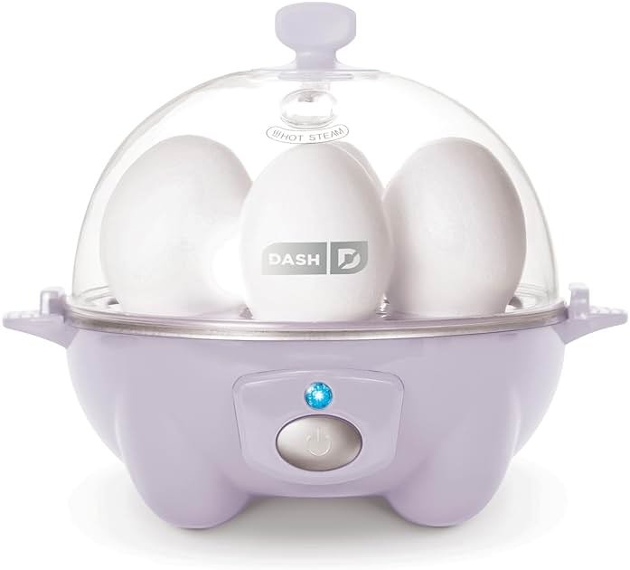 Dash Rapid Egg Cooker - Boiler, Poacher & Steamer - Includes Measuring & Recipe Guide - Dishwasher Safe - BPA Free - Holds 7 Eggs, Lavender - Product Image