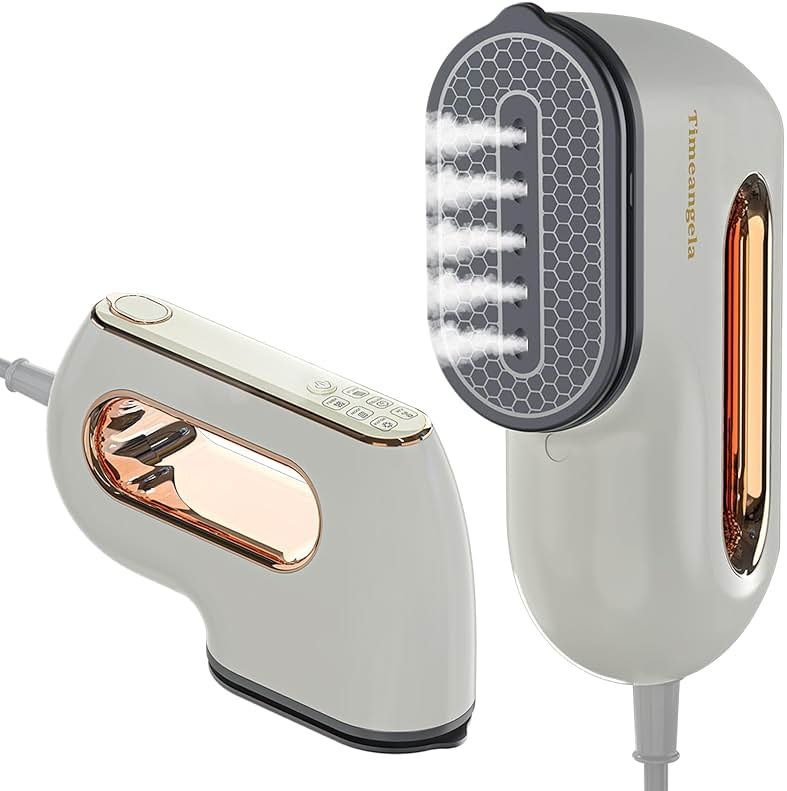 Portable Travel Steamer Iron for Clothes: Mini Handheld Garment Steam Ironing Machine for Clothing - Professional Small Size Hand Held Traveling Fabric Steamers for Wrinkle on Dress Shirt (Gray) - Product Image