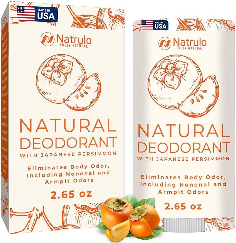 Persimmon Deodorant – All-Natural Whole Body Deodorant for Women and Men – Japanese Persimmon Extract Helps to Eliminate Body Odor – Aluminum Free, Long Lasting, Made in USA - Product Image