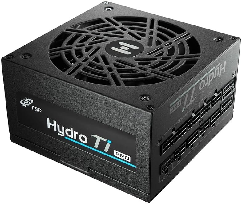 FSP Hydro Ti PRO 1000W Power Supply, ATX3.1 PCIe 5.1 Ready, 80 Plus & Cybenetics Titanium Efficiency, Native 12V-2x6 Connector, Lambda A++ w/135mm FDB Fan, 10 Year Warranty (HTI-1000M-GEN5) - Product Image