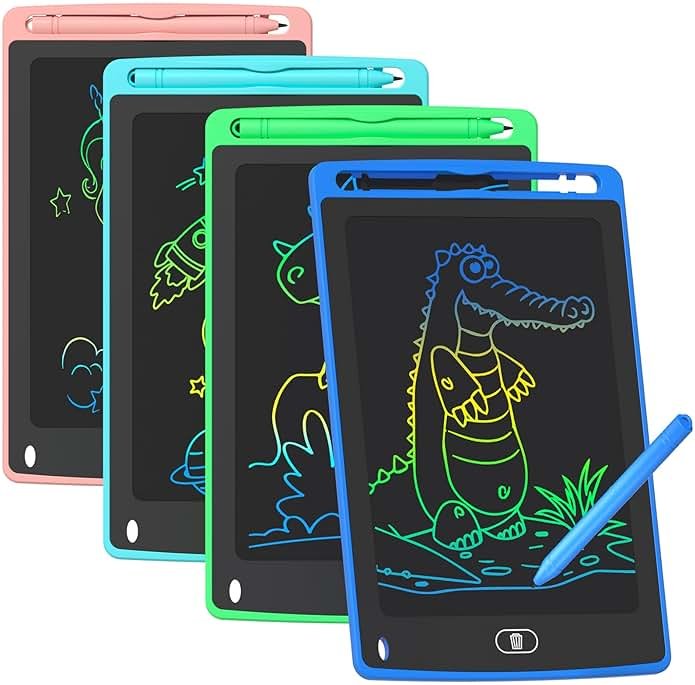 4 Pack LCD Writing Tablet for Kids, 8.5 Inch Colorful Doodle Board Drawing Tablet, Educational Learning Toys Birthday Gifts for Boys Girls Age 3 4 5 6 7 8 - Product Image