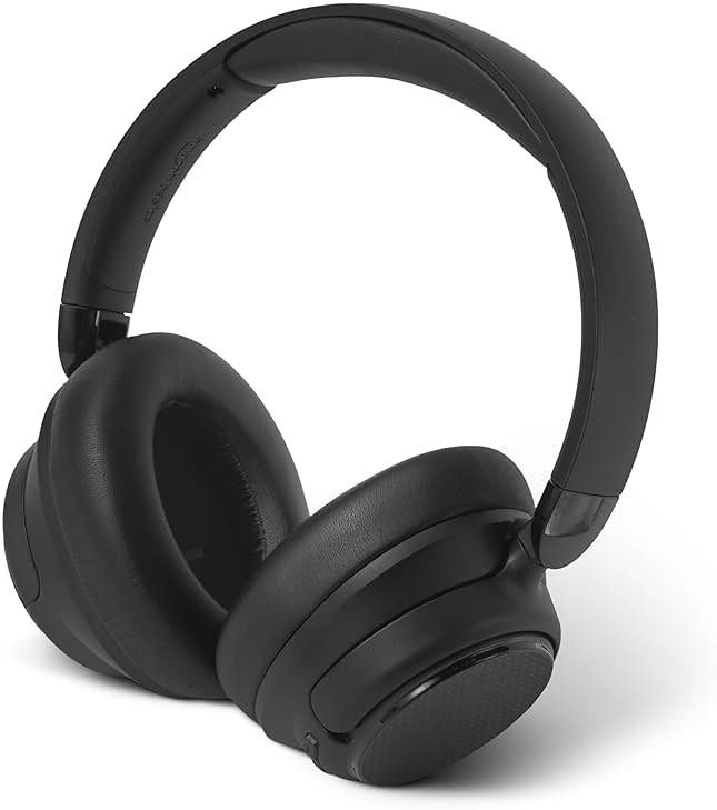 Amazon Basics Hybrid Active Noise Cancelling Headphones, Wireless Bluetooth 5.3, 35 Hours Battery Life with ANC On, 45 Hours with ANC Off, Over Ear Comfortable Fit with Soft Ear Cushions, Black - Product Image